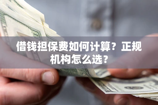 武汉借钱担保费如何计算？正规机构怎么选？