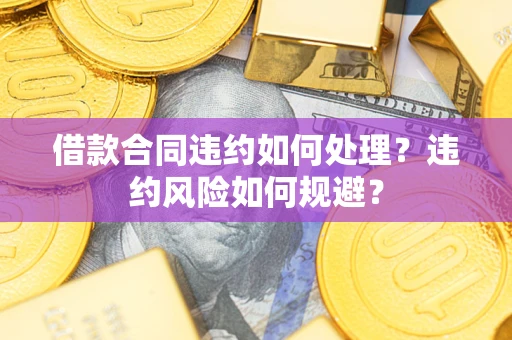 武汉借款合同违约如何处理？违约风险如何规避？