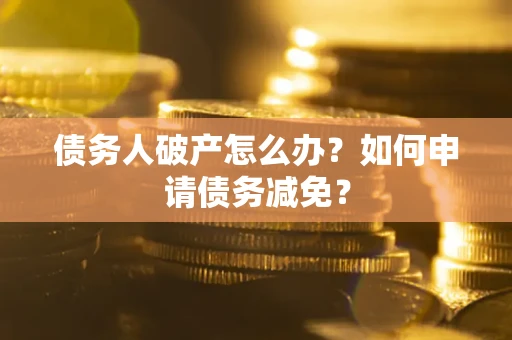武汉债务人破产怎么办？如何申请债务减免？
