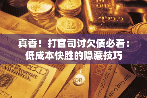 武汉真香！打官司讨欠债必看：低成本快胜的隐藏技巧
