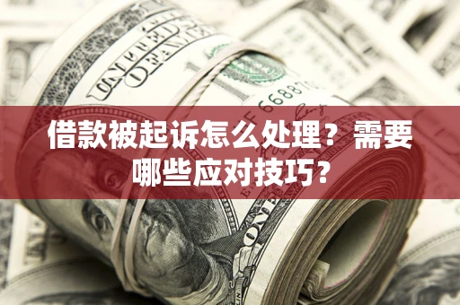武汉借款被起诉怎么处理？需要哪些应对技巧？