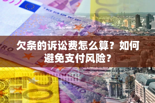 武汉欠条的诉讼费怎么算？如何避免支付风险？
