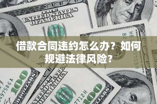 武汉借款合同违约怎么办？如何规避法律风险？