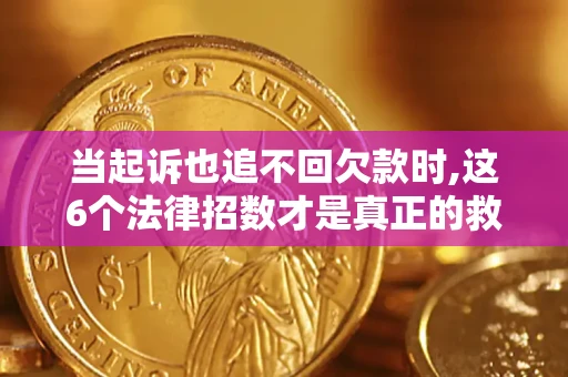 武汉当起诉也追不回欠款时,这6个法律招数才是真正的救命稻草